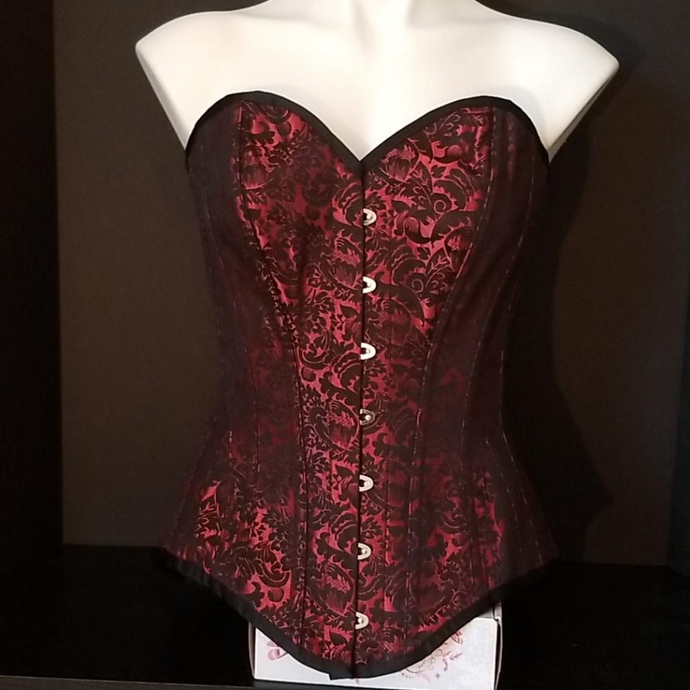 Corset Story Red Brocade Pattern Size 24